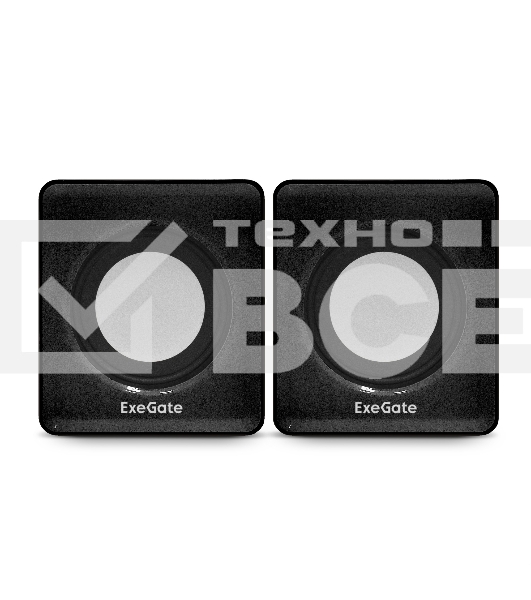 Акустическая система 2.0 ExeGate EX287057RUS Disco 140 Black (питание USB, 2х3Вт (6Вт RMS), 100-20000Гц, черный)