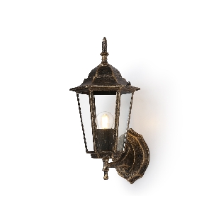 Уличный настенный светильник Ambrella light ST2012 GD/BK/CL золото/черный/прозрачный IP54 E27 max 40W 360*150*210