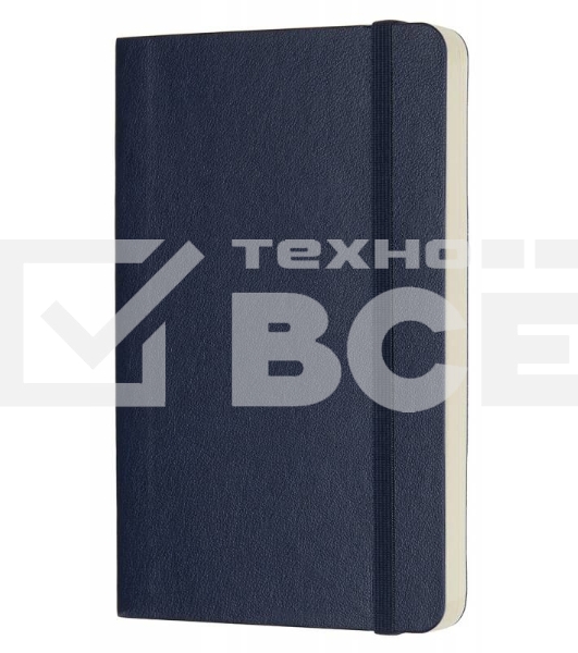 Блокнот Moleskine CLASSIC SOFT QP613B20 Pocket 90x140мм 192стр. нелинованный мягкая обложка фиксирующая резинка синий сапфир