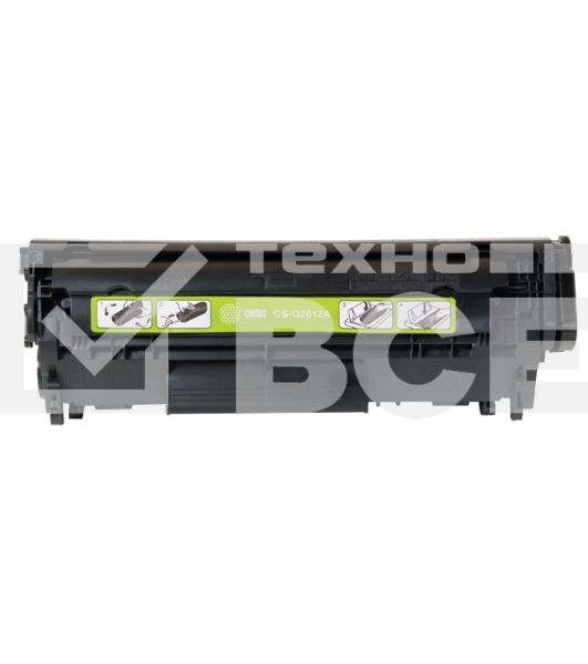 Картридж лазерный Cactus CS-Q2612AS (тип Q2612AS) черный (2000 стр.) для HP 1010/1012/1015/1018/1020/1020Plus/1022/3015/3020