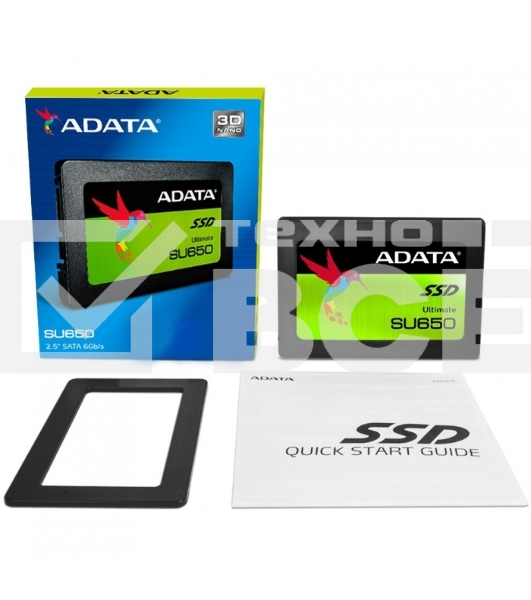 Накопитель SSD ADATA SU650, 240Gb, SATA III, 2.5