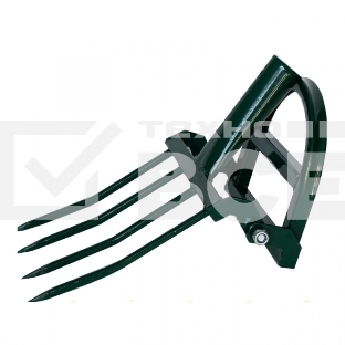 Рыхлитель ЗЕМЛЕКОП - МИНИ-4 садово-огородный (одна ручка, 4 зуба, ширина копки одной полосы 200мм) ч/б упак