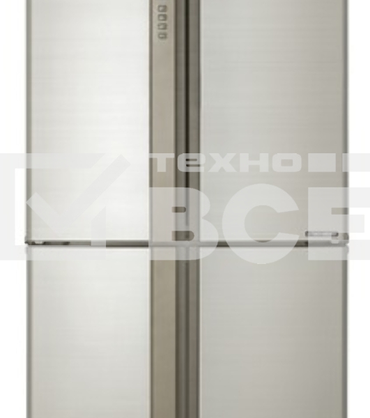 Холодильник Sharp SJ-EX98FBE бежевый трехкамерный 394/211 л морозилка снизу, No Frost, Side by Side
