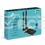 Адаптер 11AX 3000Mbps dual-band PCI-E adapter, 2402Mbps at 5G and 574Mbps at 2.4G, support Bluetooth 5.0, WPA2 encryption, two external Antennas., фото3