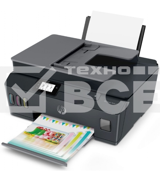 МФУ струйный HP Smart Tank 615 AiO (Y0F71A), A4, цветной, печ. до 22 стр/мин. (ч/б) до 16 стр/мин. (цвет), скан. до 5 стр/мин. (ч/б) 3 стр/мин. (цвет), 1200 x 1200 dpi (ч/б печать, скан.) 1200 x 4800 dpi (печать цвет), USB, Wi-Fi, BlueTooth, Air Print, Mo