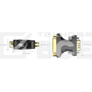 Адаптер-переходник Vention DVI-I 24+5F/ VGA 15M