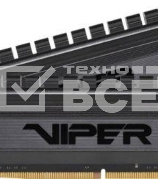 Оперативная память Patriot Viper 4 Blackout, DDR4, 16GB (2x8 GB), 3600 MHz, CL18, радиатор, чёрный
