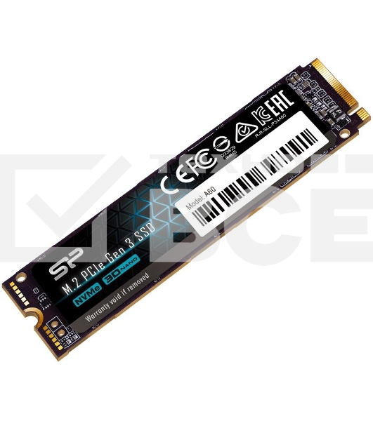 Накопитель SSD Silicon Power P34A60, 2Tb, PCIe 3.0 x4, M.2 2280, NVMe, R/W 2200/1600