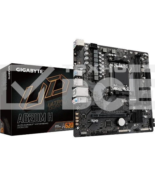 Материнская плата Gigabyte A620M H (V1.2), SocketAM5 AMD A620 2xDDR5 mATX AC`97 8ch(7.1) GbLAN RAID+VGA+HDMI