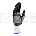 Перчатки полиэфирные Сибртех с черным нитрильным покрытием, размер 9, 13 класс вязки, фото3