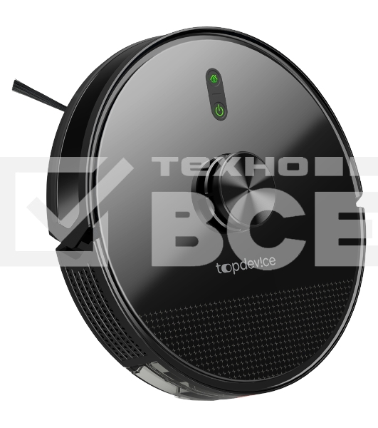 Робот-пылесос TopDevice TDSRC003_BK черный, 40 Вт, 2600 мАч Li-Ion, уборка влажная/сухая, пылесборник контейнер 0.4 л