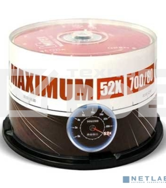 Диск CD-R Mirex 700 Mb, 52х, Maximum, Cake Box (50), (50/300)