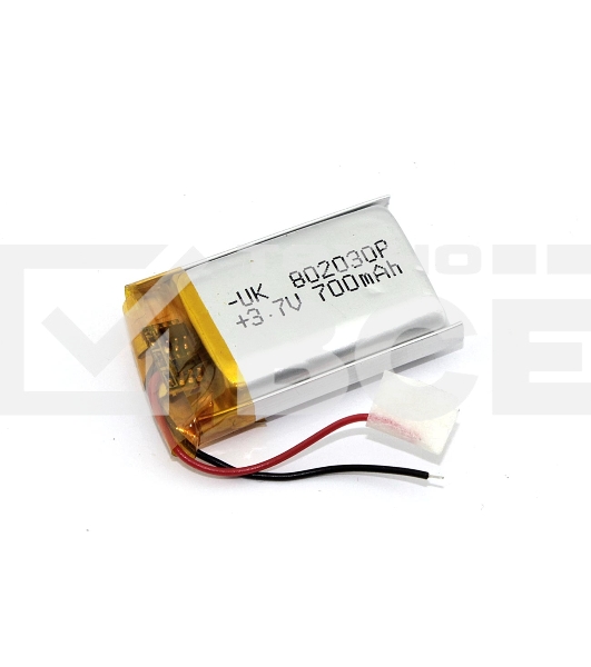 Аккумулятор Li-Pol (батарея) 8*20*30мм 2pin 3.7V/700mAh