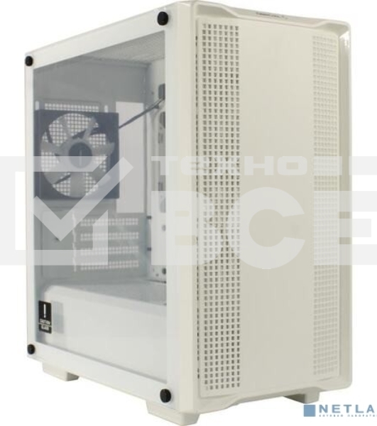 Корпус компьютерный DeepCool CC360 WH ARGB (R-CC360-WHAPM3-G-1) (mATX, без БП, 2xUSB, с окном)