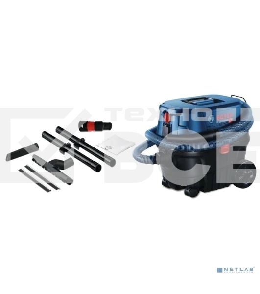 Строительный пылесос BOSCH GAS 12-25 PL (060197C100)  сух/влаж, 25 л, 1250 Вт, L, 65 л/с
