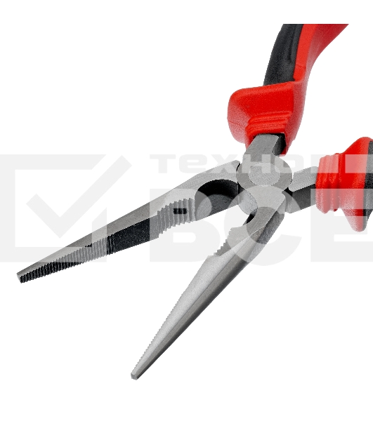 Длинногубцы прямые, 200 мм, хром-ванадий, двухкомпонентные рукоятки Matrix