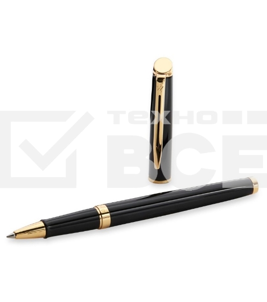 Ручка роллер Waterman Hemisphere (CWS0920750) Matte Black GT F черн. черн. подар.кор.