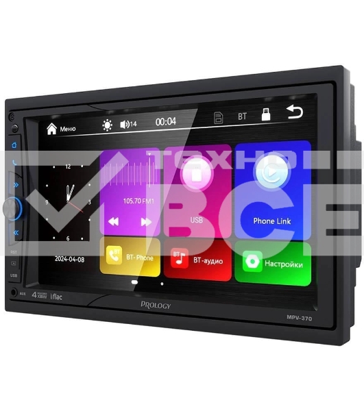 Автомагнитола Prology MPV-370 2DIN 4x55Вт v4.2 AUX 7
