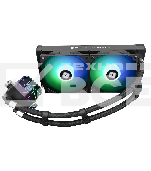 Система жидкостного охлаждения Thermalright Aqua Elite 240 V3 (240mm, Black, ARGB/ Fans: 2x120mm, 66.17CFM, 25.6dBA, 1500RPM/ Pump height 53mm, 23dBA, 3300RPM, Rad thickness 27mm/ S: 1700, 1200, 20XX, 115X, AM5, AM4)