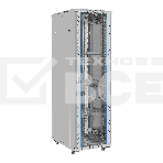 Шкаф телекоммуникационный 19' напольный 42U ExeGate EC-FS-42U.600.800.G.V.GREY (19”, 42U, 600x800x2054mm (ШхГхВ), передняя дверь закаленное стекло, задняя перфорированная дверь, съемные боковые панели, пыле- и влагозащита IP20, встроенный вентиляционный модуль, 1 полка в комплекте, светло-серый RAL 7035, 3 коробки), фото8