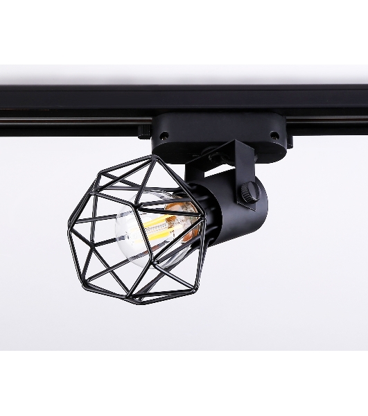 Трековый однофазный светильник Ambrella light GL5002 BK черный E27 max 40W D92*163