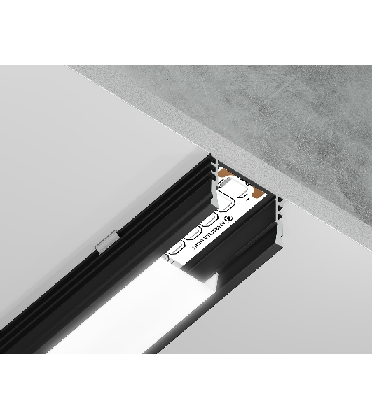 Алюминиевый профиль Ambrella light GP1750BK черный 2000*15.7*12
