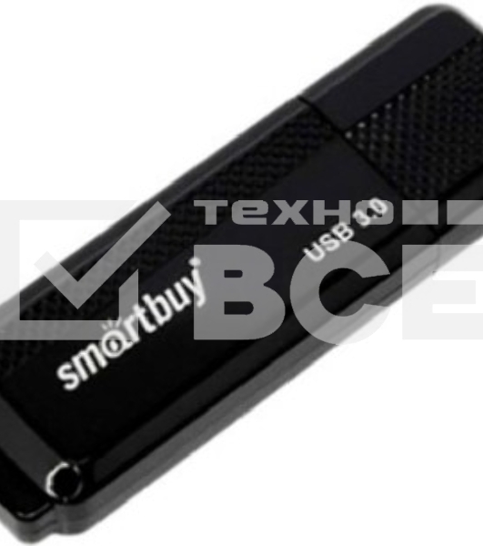 Флешка USB Smartbuy V-Cut DOCK BLACK (SB64 GbDK-K3), 64 Gb, USB 3.1 Gen 1, R/W 75/25, черный