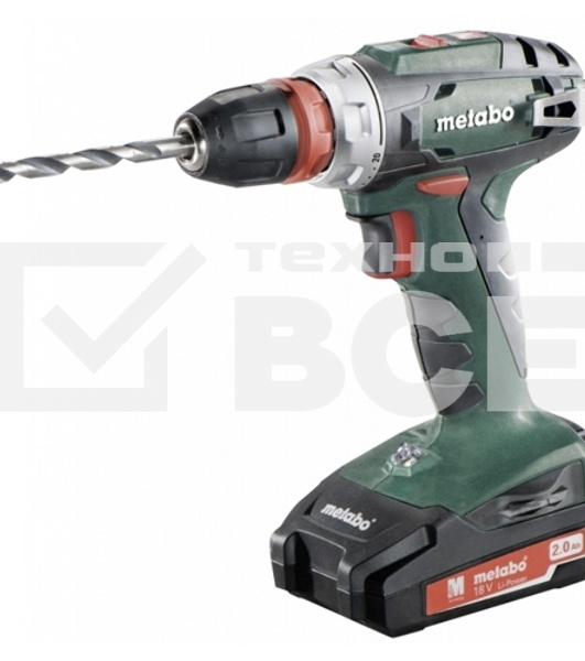 Дрель-шуруповерт Metabo BS 18 Quick 602217500, Аккумуляторный, 18В, 2 АКБ, Кейс