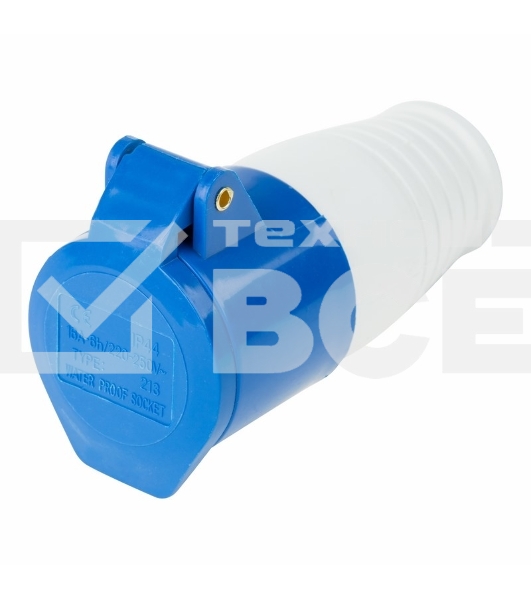 Розетка 213 переносная 2Р+РЕ 16А 220В IP44 Rexant