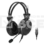 Наушники с микрофоном A4Tech HU-30 черный 2м накладные USB оголовье, фото2