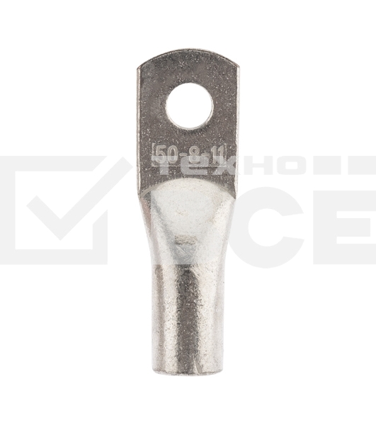 Наконечник медный луженый ТМЛ 50–8–11 (50мм² - Ø8мм) ГОСТ 7386-80 (в упак. 5 шт.) Rexant