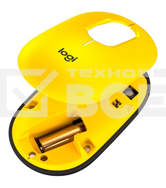 Мышь беспроводная Logitech POP Mouse желтый, 4000 dpi, Bluetooth, кнопки - 4