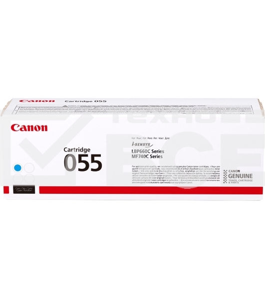 Картридж лазерный Canon 055 C (3015C002) голубой (2100 стр.) для Canon i-SENSYS серий MF740, LBP660.