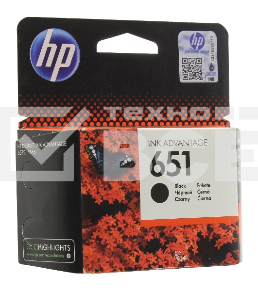 Картридж струйный HP 651 C2P10AE черный для HP DJ IA5575e (600стр.)