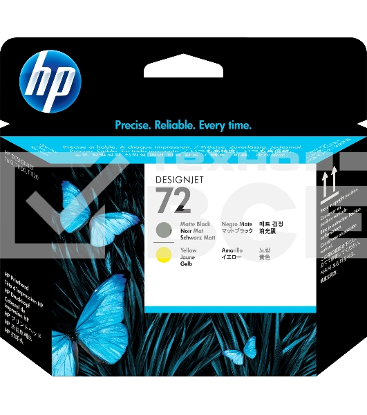 Картридж струйный HP №72 C9384A черный матовый/желтый печатающая головка для HP DJ T1100/T610