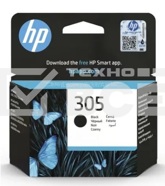 Картридж струйный HP 305 3YM61AE черный (120стр.) для HP DJ 2320/2710/2720