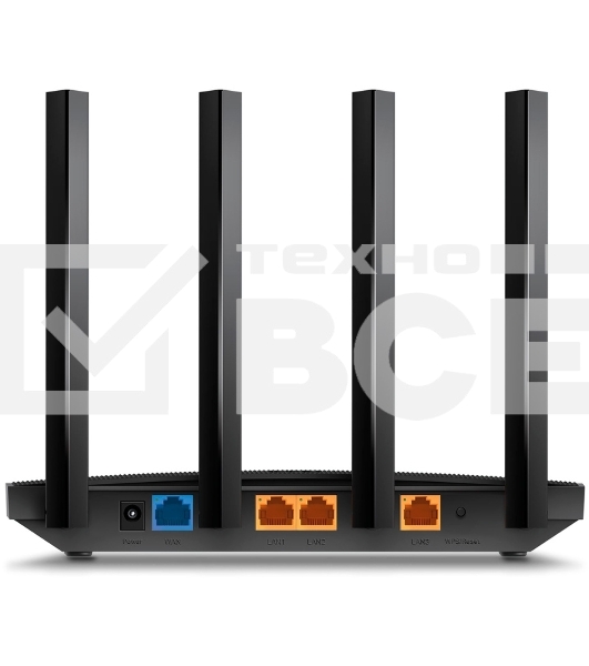 Роутер AX1500 Dual-Band Wi-Fi 6 RouterSPEED: 300 Mbps at 2.4 GHz + 1201Mbps at 5 GHzSPEC: 4× Antennas, 1GHz Dual Core CPU, 1× Gigabit WAN Port + 3× Gigabit LAN Ports, 1024-QAM, OFDMAFEATURE: Tether App, WPA3, Access Point Mode, IPv6 Supported, IPTV, Bea