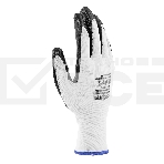 Перчатки полиэфирные Сибртех с черным нитрильным покрытием, размер 9, 13 класс вязки, фото5