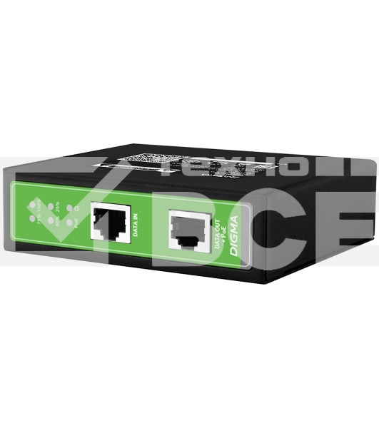 Инжектор PoE Digma DNP90W48GDXM 10/100/1000BASE-T 90Вт 37-57В(DC)