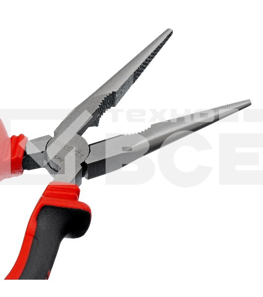 Длинногубцы прямые, 200 мм, хром-ванадий, двухкомпонентные рукоятки Matrix