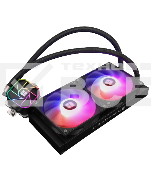 Система жидкостного охлаждения Thermalright Aqua Elite 240 V3 (240mm, Black, ARGB/ Fans: 2x120mm, 66.17CFM, 25.6dBA, 1500RPM/ Pump height 53mm, 23dBA, 3300RPM, Rad thickness 27mm/ S: 1700, 1200, 20XX, 115X, AM5, AM4)