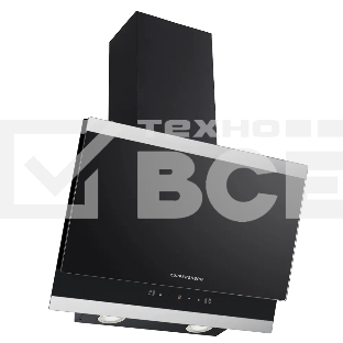 Наклонная вытяжка Kuppersberg F 603 BX, 60 см, High-Tech, таймер, макс. производительность 850 м3/ч, 3 скорости, обратный клапан, сенсорное управление, дисплей, LED освещение, уровень шума 53 дБ, цвет черный/нержавеющая сталь