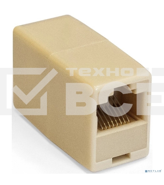 Модуль проходной ExeGate CP45-KJ-UC6 (RJ45-RJ45 формата Keystone Jack, Кат.6, неэкранированный)