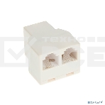 Телефонный двойник Rexant RJ-11 (штекер - 2 гнезда) 6P-4C (50 шт), фото 1