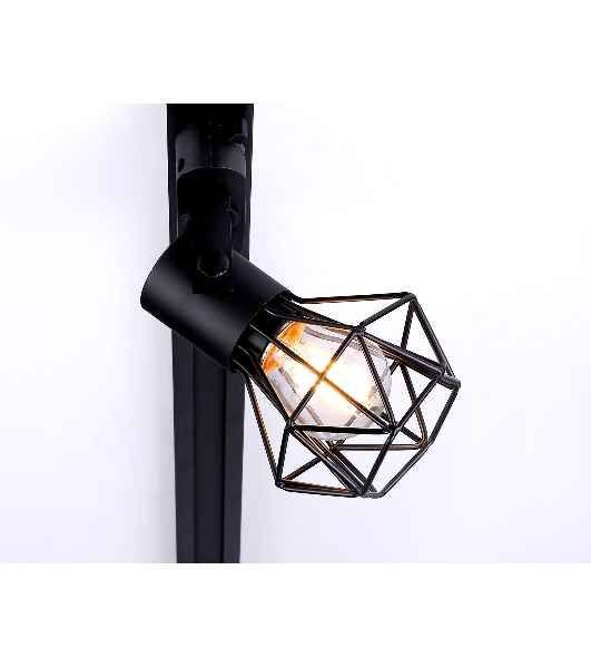 Трековый однофазный светильник Ambrella light GL5002 BK черный E27 max 40W D92*163