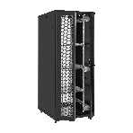 Шкаф телекоммуникационный 19' напольный 42U ExeGate EC-FS-42U.800.1000.G.V.BLACK (19”, 42U, 800x1000x2054mm (ШхГхВ), передняя дверь закаленное стекло, задняя двойная перфорированная дверь, съемные боковые панели, пыле- и влагозащита IP20, встроенный вентиляционный модуль, 1 полка в комплекте, черный RAL 9004, 3 коробки), фото5