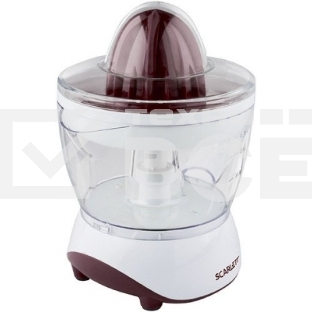 Соковыжималка цитрусовая Scarlett SC-JE50C06 25Вт рез.сок.:700мл. белый/коричневый