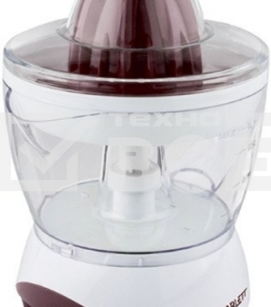 Соковыжималка цитрусовая Scarlett SC-JE50C06 25Вт рез.сок.:700мл. белый/коричневый