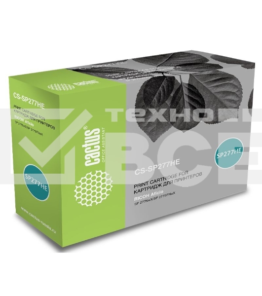 Картридж лазерный Cactus CS-SP277HE черный (2600 стр.) для Ricoh Aficio SP 277NwX/SP 277SFNwX