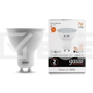Лампа LED Elementary MR16 GU10 7W 530lm 3000К 13617 Gauss